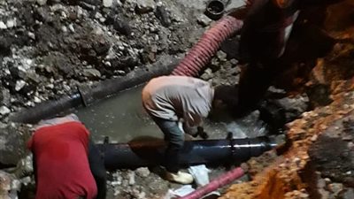 هبوط أرضي بحي 