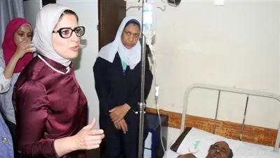 تفاصيل زيارة وزيرة الصحة لمصابي حادث الدرب الأحمر الإرهابي بمستشفى الحسين الجامعي