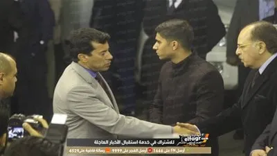 وصول وزير والرياضة عزاء خالد توحيد (فيديو وصور)