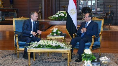 رئيس الاتحاد الأوروبي: سعيد بلقاء السيسي