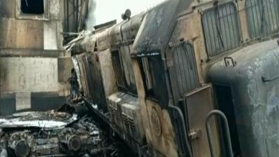 معهد ناصر: تلقينا 12 حالة إصابة في حادث قطار محطة مصر