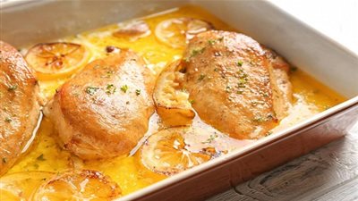 طريقة عمل فيليه الدجاج بصوص الليمون 