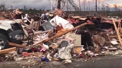 22 شخصا حصيلة قتلى إعصار ألاباما