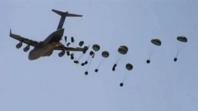 سادس عملية إنزل جوي للتحالف لقبائل حجور باليمن