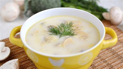 طريقة عمل شوربة كريمة بالمشروم