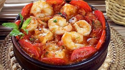 طريقة عمل طاجن الجمبري