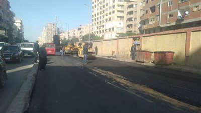 رفع كفاءة الطرق في أحياء الإسكندرية (صور)
