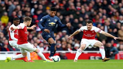 شاهد الهدف الثاني لأرسنال في مرمى مانشستر يونايتد (فيديو)