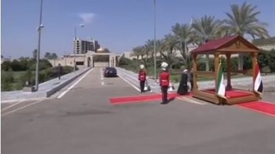 مراسم استقبال الرئيس الإيراني حسن روحاني في قصر السلام ببغداد