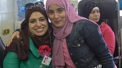 زيارة الشيف مروة الشافعي المعهد القومي للأورام ٧٧٧ لدعم مرضى سرطان الثدي