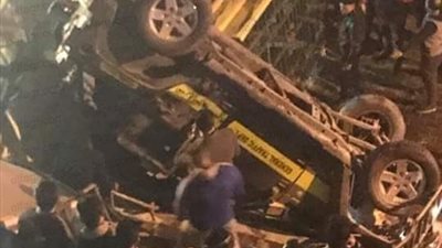 مصدر يكشف كواليس سقوط سيارة من أعلى كوبري أرض اللواء (صور)