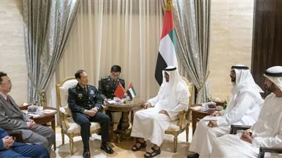 محمد بن زايد يستقبل وزير الدفاع الصيني