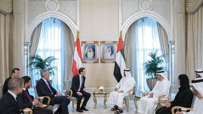 محمد بن زايد يبحث مع مستشار النمسا تعزيز العلاقات الثنائية