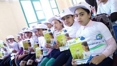 استمرار فاعليات الاسبوع المائي بمدارس قرية برطس بالجيزة
