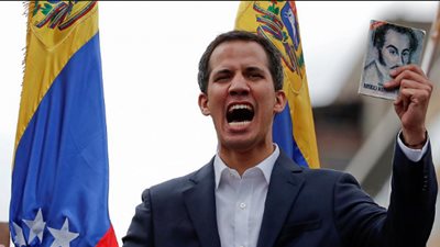 جوايدو يندد بالتدخل العسكري الروسي في فنزويلا