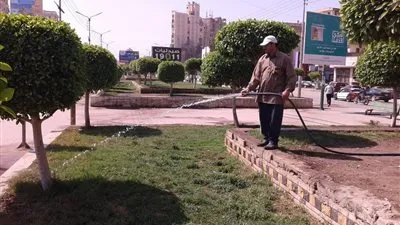 حدائق شرق وممشى الخالدين بالمنصورة تتجمل لاستقبال أعياد الربيع