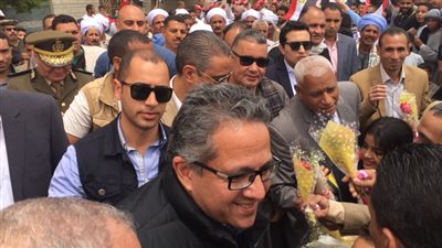 استقبال أسطوري لوزير الآثار و40 سفيرا بسوهاج لافتتاح عدد من المشاريع الأثرية