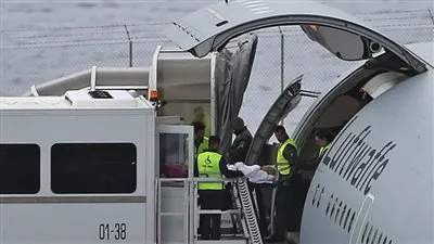طائرة ألمانية تجلي الناجين من حادث حافلة ماديرا