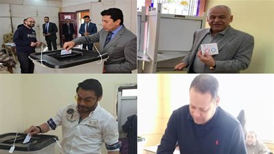 نجوم الرياضة يدلون بأصواتهم في الاستفتاء تحت شعار 