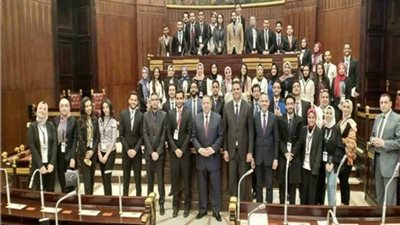 محاكاة لمناقشة التعديلات الدستورية لطلاب جامعة الإسكندرية بمجلس الشورى (صور)‎