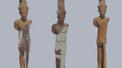 بدء صيانة وترميم تمثال الإله آمون 