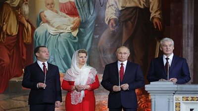 بوتين يهنئ الأرثوذوكس بعيد الفصح