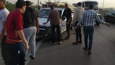 إصابة 7 أشخاص في حادثي تصادم بالبحيرة (صور)