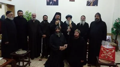 الأنبا عمانوئيل يزور أسقف ورئيس دير الشايب 