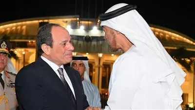 ولي عهد أبو ظبي يغادر القاهرة بعد جلسة مباحثات مع الرئيس السيسي (صور)