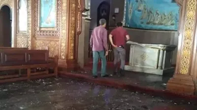 الصور الأولى لحريق كنيسة العذراء ببني سويف  