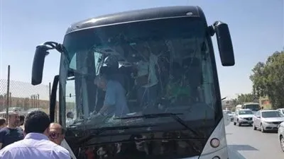 مدير أمن الجيزة يتفقد موقع تهشم أتوبيس الهرم