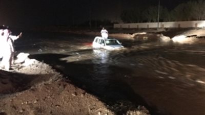 تعرض نجران لموجة سيول مدمرة 