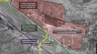 قمر صناعي يكشف بناء إيران معبر بين العراق وسوريا لتهريب الأسلحة