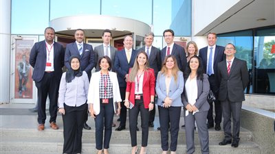  وزير التجارة الخارجية البريطاني يزور مقر فودافون مصر بالقرية الذكية