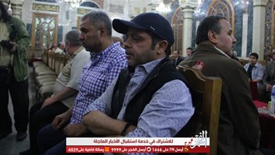 محمد هنيدي يؤدي واجب العزاء في محمد نجم بعمر مكرم (صور)