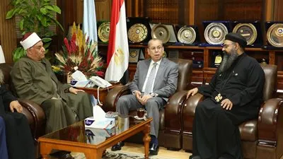 محافظ كفرالشيخ يستقبل وفدا بيت العائلة والكنيسة الإنجيلية