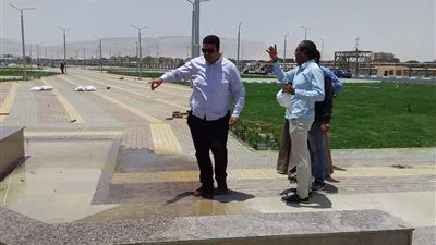 نائب محافظ السويس يتفقد أعمال تطوير ميدان فكري زاهر وطريق الأدبية (صور)
