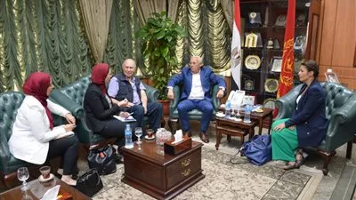 محافظ بورسعيد يلتقي بمسئولي برنامج دعم إصلاح التعليم الفني والتدريب المهني  TVET EGYPT  (صور)
