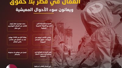 العمال في قطر بلا حقوق ويعانون سوء الأحوال المعيشية