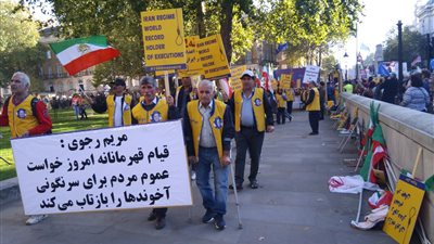 بريطانيا.. مظاهرات واسعة للمقاومة الإيرانية ومطالب بتبني سياسات أكثر حزماً