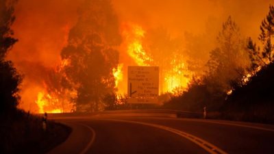 السيطرة علي حرائق الغابات في وسط البرتغال