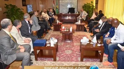 محافظ الفيوم يستقبل وفد الاتحاد الأفريقي للتايكوندو ويشهد افتتاح البطولة الودية بنادي قارون (فيديو وصور) 