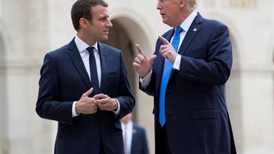 ترامب يهدد ماكرون بفرض ضرائب على النبيذ