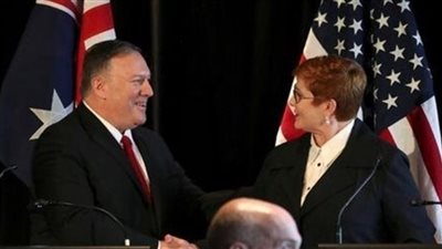 بومبيو يضغط على أستراليا لتساعد في مواجهة إيران