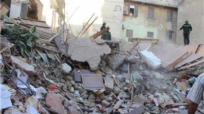 انهيار عقار بالسيدة زينب 