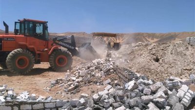 بالصور.. حملة مكبرة بنصر النوبة لإزالة التعديات 