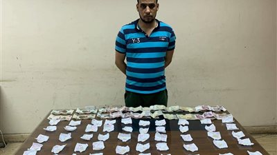 مباحث المنيا تلقي القبص على عاطل وبحوزتة 60 لفافة هيروين 