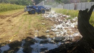 إزالة تعديات في مركز شبين الكوم بالمنوفية (صور)