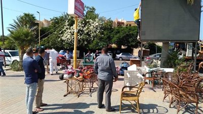  بالصور ..حملات أمنية على  قرية مارينا بالساحل الشمالى  لإزالة الاشغالات