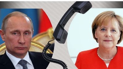 بوتين وميركل يبحثان ملفات أوكرانيا وسوريا وليبيا